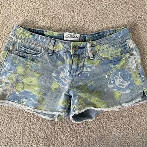 Aeropostale - Denim Floral Shorts